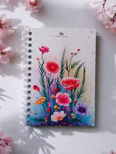 Çiçekli Tasarım Defter - 2